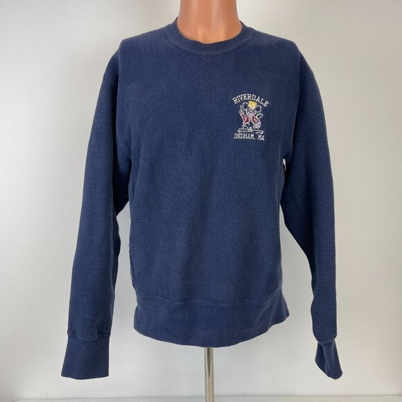 Vintage 90s Riverdale Public School Crewneck Sweatshirt Mens Size M Dedham MA - Picture 2 of 5